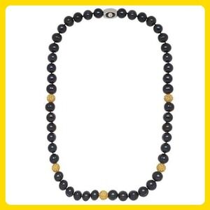 Pittsburgh Steelers‎ Pearl Necklace w/ Gold CZ, 18" Magnetic, New in Box